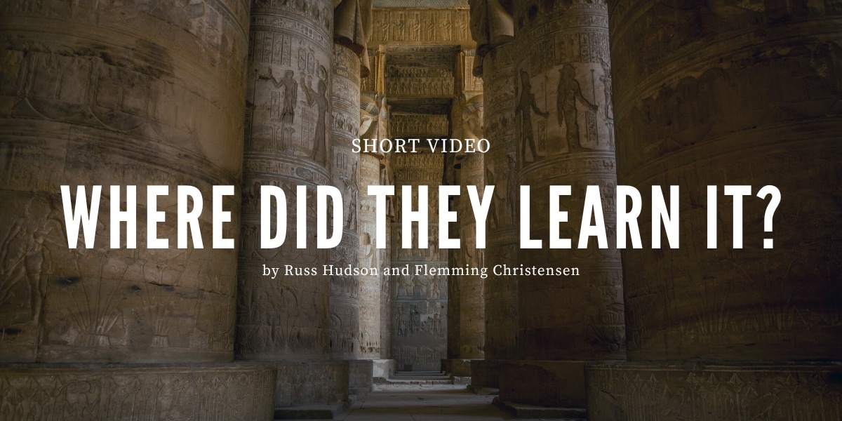 Where did they learn it - video - Flemming Christensen and Russ Hudson