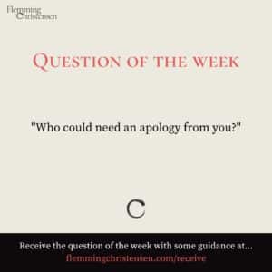 Question of the week - The art of making an apology - Flemming Christensen